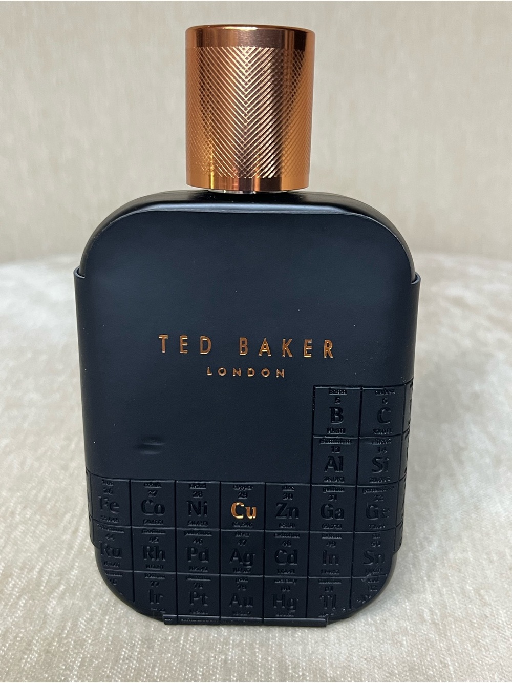 Ted Baker CU Matte Black & Copper-Tone Men's Cologne Bottle